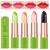4 pieces of magical temperature color change aloe vera lipstick dulele waterproof long -lived lip balm care lipstick cosmetics make -up (fff)