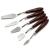 CONDA Palette Knife Painting Stainless Steel Spatula Palette Knife Oil Paint Metal Knives Wood Handle (Red 5 Piece) 5 Piece Red