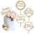 Gold Cake Topper Acrylic Cake Topper Happy Birthday Cake Topper Cake Decoration Supplies (5 Pieces)