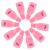 Hanyousheng Acrylic Gel Polish Clips Nail Clip Nail Art Gel Polish Remover Plastic 10 PCS Gel Polish Nails Art Gel Cap Soak Off Clip UV Manicure Acrylic Nails Wrap Tool Rose Red Colour Pink