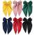 6 Pack Satin Large Hair Bows Big Oversized Giant Bow Hair Clips French Barrettes with Long Silky Ribbon Bowknot Bun Ponytail Holder Accessories for Women Lady Girl
