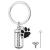 Canghai Stainless Steel Dog Paw Cremation Urn Keyring Memorial Ashes Keepsake Keychain Pet Charms Locket Pendant Cremation Jewellery for Ashes(Once by my side)