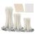 Buluker300Pcs Functional Smokeless Candle Wicks,100pcs Wicks Sticker, Pre-Waxed Cotton Core Wicks with Metal Sustainer Tabs for Pillar Candle Making and Candle DIY, 9cm/3.5in,15cm/6in,20cm/8in
