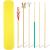 6 Pieces Bamboo Ear Cleaner Wood Ear Pick Bamboo Ear Pickers Ear Cleaning Tools for Humans Bamboo Ear Cleaner Cute Doll Bunny Goose Feather Earpick for Adults Kids Ear Cleaning Kit