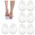 4 Pairs Orthopedic Insoles for Men and Women, Medial & Lateral Heel Wedge Silicone Shoe Inserts, Height Increase Shoe Pad for Corrective Pronation, Supination, O/X Type Leg Corrective (Transparent) 4 Pairs Transparent