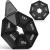 Weekly Pill Organizer 2 Pack Portable Travel Pill Box Dispenser Medicine case 6 Colors (Seven Day) New Edition for VitaminFish OilPillsSupplements-Arthritis Friendly (Black)