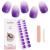 Kalolary Gel Nail Polish Strips Nail Gel Art Sticker Waterproof Full Nail Wraps Decal Sets with Nail File and Stick for Women Girls Nail Art Decor (UV/LED Lamp Required) (Gradient Purple)