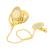 Golden Baby Pacifier 26 Letters Curved Design Silicone Bling Baby Pacifier with Clips for 6 to 18 Months Baby D