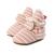LACOFIA Baby Boys Girls Anti-Slip Soft Sole Slipper Booties Infant Winter Crib Shoes 0-6 Months B Pink Stripes