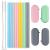 Sunseeke Reusable Straws Silicone Straws Set - Odorless, 12 Standard Drinking Straws, 4 Carry Pouch, 2 Cleaning Brushes, Certificated Food Grade Platinum Silicone - 8 1/2" Long