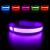 Masbrill dog collar luminous LED light neck band Dogs waterproof for small medium-sized dog adjustable flashing light safety dog collar with 3 lighting modes purple-l l (48-60cm/19-23.6inch) Lila (TC5200)
