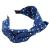 Generic Bow Headband Dot Wide Band for Women Blue