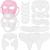 32 Pieces Facial Chest Neck Silicone Pad Reusable Face Forehead Patches Facial Sleeping Mask Cover for Smoothing Facial Chest Neck Forehead Eye Mouth Clear  Pink