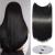 Silk-Co hair extension with rubber band smooth extensions with invisible cord synthetic hair part such as real hair hair sealing hair extensions for women black 50cm 50 cm black