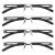 Cojwis 4er-pack frameworkless reading glasses for women and men light and convenient anti-blue light reading aid /tr90 glasses (4 black 1.25 multiplier_x) 4 black 1.25 x