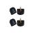 uxcell Women's Plastic Shoes High Heel Tips 4 Pcs 20mm x 19mm 20 x 19 x 20mm Black