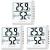 Hoyiours digital room thermometer 3 pieces of room temperature monitor and humidity meter room thermometer hygrometer white white * 3
