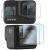  6 PCS FitStill Screen Protector for GoPro Hero 8 Black Ultra Clear Tempered Glass Screen Protector + Tempered Glass Lens Protector + Small Display Film- 2 Packs