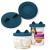 OHMO Pet Can Tin Lids Universal Size BPA Free Silicone Covers for Cat and Dog Food (70g 85g 200g 400g.etc.) Dark Blue 2-Pack 70-420g Dark Blue
