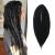 DSOAR 20 inches 10 strands/Pack synthetic dreadlocks double ended extensions thin 0.6cm crocheted braided hair soft dreads reggae hip-hop hippie style black 20inch-double ended 1#
