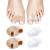 PGRODE Bunion Toe Separators Gel Bunion Corrector Soft Big Toe Spacers for Feet Women Men Toe Correct Elasticity Hammer Toe Straightener with 2 Loops (2 Nylon+2Gel)
