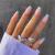 Sethexy short square false nails French press on nails 24pcs acrylic nails to stick on for women and girls