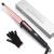 Hair Curling Wand 13-25MM Tapered Curling Iron Professional Ceramic Hair Curler Wand with Heat-Resistant Glove Dual Voltage (Rose Gold)