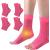 4 pairs of ankle bandage compression socks for women/men compression stockings ankle bandage foot bandage for plantar fasciitis arthritis bricked up ankle heels spur (pink 38-42) 38-42 pink