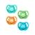 Tommee Tippee Ultra-Light Silicone Soother Symmetrical Orthodontic Design BPA-Free One-Piece Design 18-36m Pack of 4 Dummies blue green orange