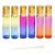 JamHooDirect 6Pcs 10ml Essential Oils Roller Bottles Empty Refillable Gradient Color Glass Roll on Bottles with Stainless Steel Roller Balls & Golden Caps Includes Labels Dropper & Opener