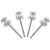 4Pcs Universal Baby Gate Threaded Spindle Rod, M8 (8mm) Replacement Bolt Part for Baby & Pet Pressure Mounted Safety Gates, Extra Long Baby Tension Gate Extender (White)