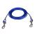 CTOPOGO 10FT /16FT /33FT-Dog Tie Out Cables Pets Tie-Out Linen Tie-Out Kabel Heavy Duty Dogs Chain lines for dogs up to 125 lbs pets lead for small /medium size (3m blue) 3M blue