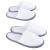 Spa Slippers, Closed Toe (6Pairs, 3L+3M) Disposable Indoor Hotel Slippers, Fluffy Coral Fleece, Padded Sole for Comfort- for Guests, Hotel, Travel Combo Size-6Pairs White