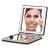 OMIRO Compact Mirror, Classical PU Leather 1X/3X Magnification, Pocket Ultra Portable for Purses and Travel (Black)
