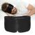ATreebag Silk Sleep Mask for Women Men, Mulberry Silk Eye Sleeping Mask & Blindfold with Adjustable Velcro Strap, Blackout Eye Cover for Sleep Travel Yoga Nap, Large Size, Black