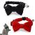 2 Pcs Velvet Bowtie Cat Collar with Bell Adjustable Breakaway Cat Collars Kitten Small Puppy Safety Bow Tie Solid Wedding Red Cat Collar for Boy Girl Cats