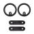 Waldhausen spare part set for safety stirrups rubber rings leather loop one size