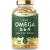 Triple Omega 3 6 9 | 180 Softgel Capsules | High Strength Supplement with EPA DHA & ALA Essential Fatty Acids | Fish Oil Flaxseed & Borage Oil | by Horbaach 180 count (Pack of 1)