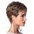 Short perg fluffy short blonde hair and curly hair wigs for women feel like real hair natural daily use hair suitable for medium and old women and girls