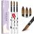 Saviland 3pcs Acrylic Nail Brush Set, Size 8/10/14 Kolinsky Acrylic Nail Brushes for Acrylic Application, Nail Extension with Black & White Handle for Beginner & Professional
