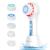FreeBreath Facial Cleansing Brush, IPX7 Waterproof Face Scrubber with 3 Speed Modes, Face Brushes for Cleansing and Exfoliating with 5 Brush Heads, Removing Blackhead, Fully Rechargeable (Light Blue) 2.Light Blue