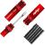 MBP Ultimate Cycling Tubeless Tire Repair Kit for MTB/Road/Gravel/Universal Tubeless Tires - Light Weight Alloy - All-in-ONE Tool - Includes Tire Plugs - Super Compact RED