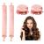 Heatless Hair Curler 2PCS Satin Heatless Curls Set Heatless Curlers Headband with Hairnet Hair Curlers No Heat Heatless Curling Set For Sleeping Overnight Lazy Curlers DIY Hair Styling Tools (Pink)