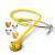 SCIAN Kids Real Working Stethoscope - 5 Interchangeable Cartoon Heads Professional Quality for Doctors Nurses Clinicians and Home Use with Mulpiple Colors(Yellow)