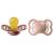 BIBS Pacifiers - Supreme Collection | BPA-Free Baby Pacifier | Made in Denmark | Set of 2 Woodchuck/Blush Color Premium Soothers | Size 0-6 Months