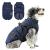 Savlot dog jacket winter vest jackets dog jacket dog sweater pet skiing costume sleeveless cotton padded vest with chest strap belt - dark blue xs xs dark blue