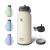 Bottle Bottle stainless steel drinking bottle 1L with straw thermos can sport out -of -the -day insulating bottle Design for gym with a pill box (gray)