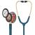 3M Littmann Classic III Monitoring Stethoscope Rainbow-Finish Caribbean Blue Tube 69 cm 5807 Rainbow Chestpiece Brass Hdset/Stem Carribean Tube Single