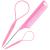 Hair Tail Tools, TsMADDTs 3Pack Hair Loop Tool Set with 2Pcs French Braid Tool Loop 1Pcs Rat Tail Comb Metal Pin Tail Braiding Comb for Hair Styling, Pink A-Pink
