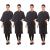 Salon Client Gown Robes Cape, Pack of 4, Hairdressing Gown Smock for Hair Stylist to Hair Cutting, Hair Coloring-Black XL-(Pack of 4)